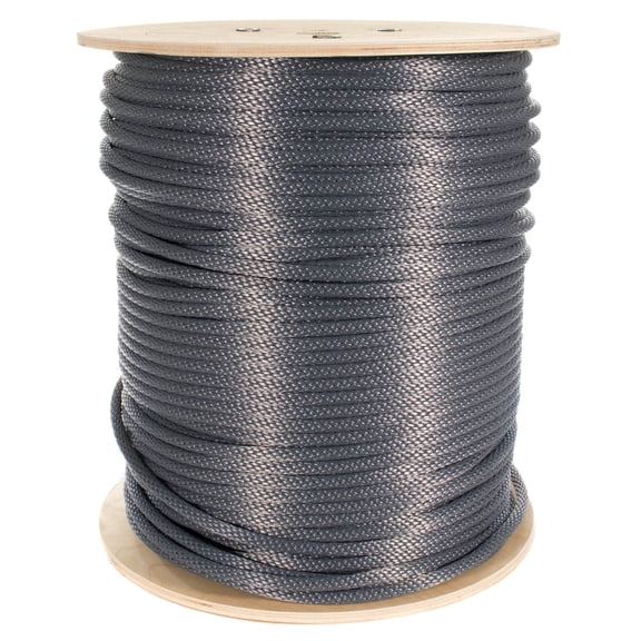 Golberg Braided Nylon Rope with Galvanized Wire Core - High Tensile Strength Cable Halyard for Flagpoles - 3/8 Inch x 100 Feet