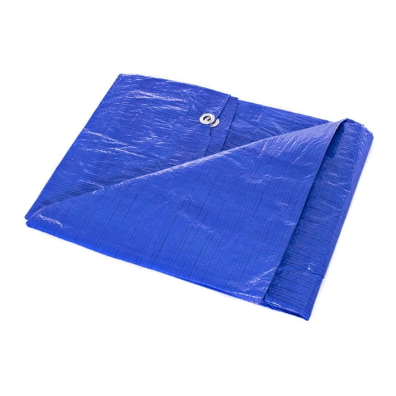 Golberg Light-Weight, Waterproof, Multipurpose Blue Tarp Made from Woven Polyethylene - Multiple Sizes Available - Protection and Cover for Tents, Ropes, Cars, Boats, and More