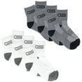 thumbnail image 1 of Golberg Men's Mid-Calf Crew Socks in Black, Charcoal Gray & White - 6 Pack of Sweat Wicking Sport Socks - Cushion Fit (Size - Medium), 1 of 3