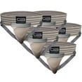 thumbnail image 1 of Golberg Mens Super Soft Athletic Supporters – Choose from 8 Colors and 5 Sizes – Gray, X-Large 5 Pack – Without Cup, 1 of 4