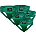 thumbnail image 1 of Golberg Mens Super Soft Athletic Supporters – Choose from 8 Colors and 5 Sizes – Green, X-Large 5 Pack – Without Cup, 1 of 4