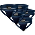 thumbnail image 1 of Golberg Mens Super Soft Athletic Supporters – Choose from 8 Colors and 5 Sizes – Midnight Blue, Small 5 Pack – Without Cup, 1 of 4