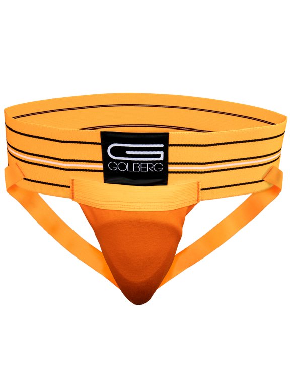 Mens Super Soft Athletic Supporters – Choose from 8 Colors and 5 Sizes – Orange, Small 1 Pack – Without Cup