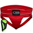 thumbnail image 1 of Golberg Mens Super Soft Athletic Supporters – Choose from 8 Colors and 5 Sizes – Red, Medium 1 Pack – Cup Included, 1 of 5