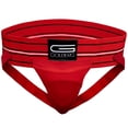 thumbnail image 1 of Golberg Mens Super Soft Athletic Supporters – Choose from 8 Colors and 5 Sizes – Red, X-Small 1 Pack – Without Cup, 1 of 4