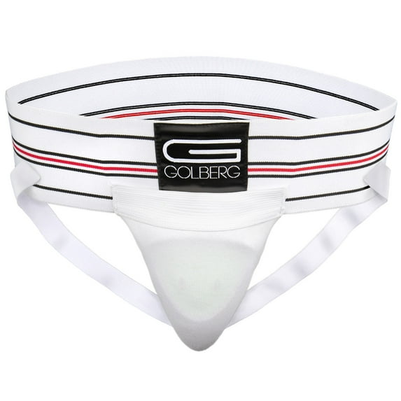 Golberg Mens Super Soft Athletic Supporters – Choose from 8 Colors and 5 Sizes – White, Medium 1 Pack – Without Cup