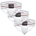 thumbnail image 1 of Golberg Mens Super Soft Athletic Supporters – Choose from 8 Colors and 5 Sizes – White, X-Small 3 Pack – Without Cup, 1 of 4