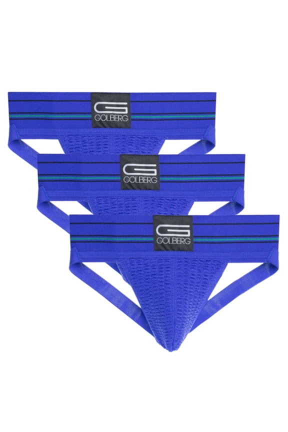 Premium Men's Athletic Supporters - 3 Pack Jock Strap Underwear with Contoured Waistband - Multiple Sizes and Colors (Size - XX Large)