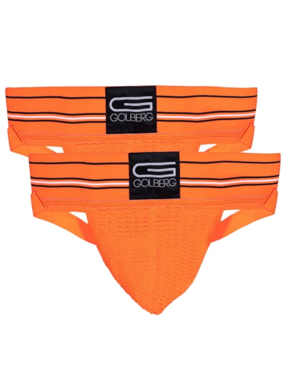 Premium Men's Athletic Supporters for Sports and Exercise in a Pack of 2 - Jock Strap Underwear with Extra Strength Elastic (2-Pack, Medium)