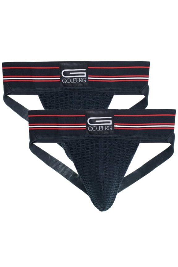 Premium Men's Athletic Supporters for Sports and Exercise in a Pack of 2 - Jock Strap Underwear with Extra Strength Elastic (Size - X Large)