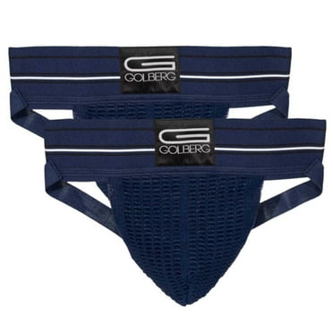 Golberg Premium Men's Athletic Supporters for Sports and Exercise in a Pack of 2 - Jock Strap Underwear with Extra Strength Elastic (Size - X Large)
