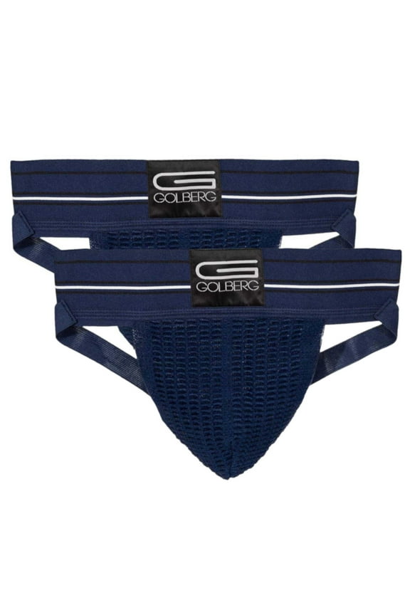 Premium Men's Athletic Supporters for Sports and Exercise in a Pack of 2 - Jock Strap Underwear with Extra Strength Elastic (Size - X Large)