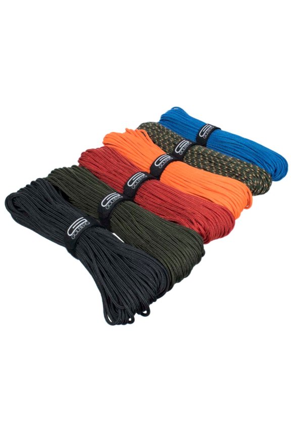 Premium Polyester Accessory Cord - USA Made Smooth Braid Minimal Stretch Rope - Sizes of 3mm, 4mm, 5mm, or 6mm - Lengths of 25, 50, 100, 250, and 1000 Feet - Compact and weight Cord