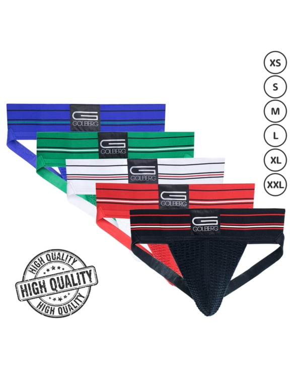 Premium Ultra-Comfort Jock Strap Athletic Gol-Fit Sports Supporters - All Colors and Sizes (Size - Medium, Midnight Blue)