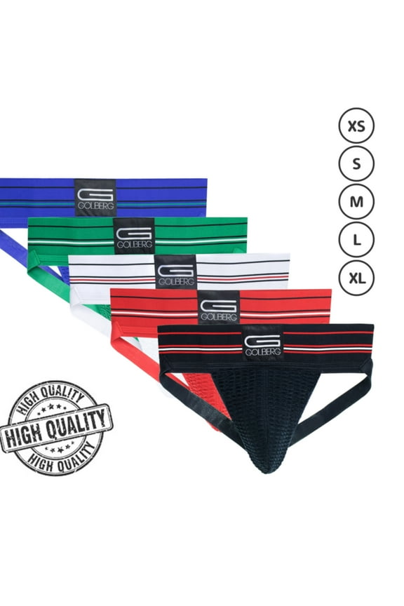 Premium Ultra-Comfort Jock Strap Athletic Gol-Fit Sports Supporters - All Colors and Sizes (Size - Small, Green)