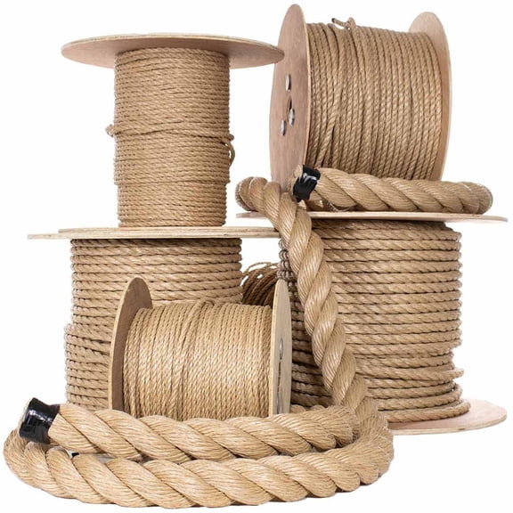 Golberg | Pro-Manila UnManila 3 Strand Twisted Cord Rope (1 1/4 Inch, 100 FT)