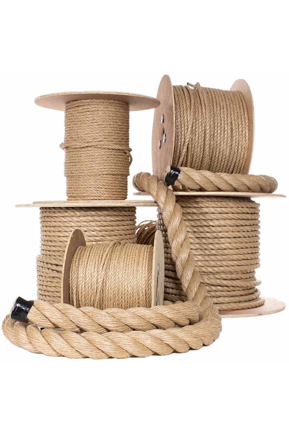 | Pro-Manila UnManila 3 Strand Twisted Cord Rope (1 1/4 Inch, 100 FT)