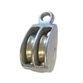thumbnail image 1 of Golberg Rigid Eye Double Steel Wheel Pulley in Multiple Sheave Sizes - Strong Steel to Pull Ropes, Cords, and Cables, 1 of 2