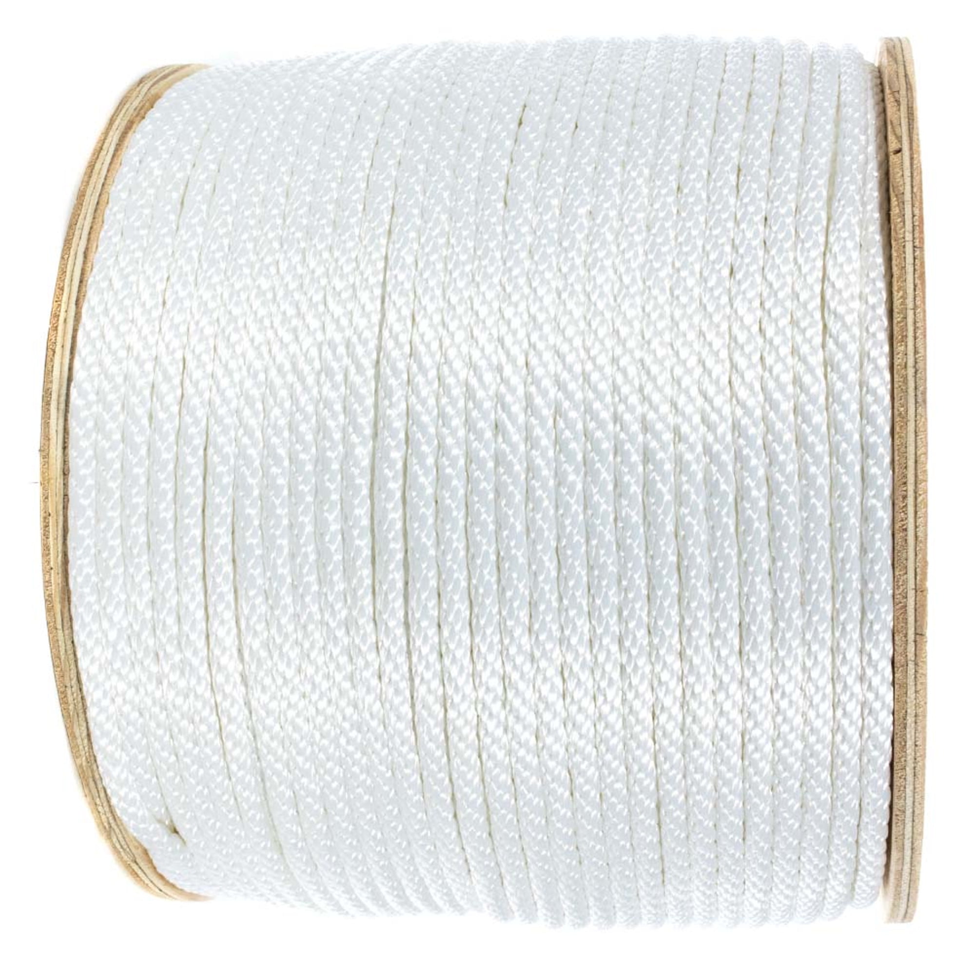 Golberg Solid Braid Black or White Nylon Rope 1/8-inch, 3/16-inch,  1/4-inch, 5/16-inch, 3/8-inch, 1/2-inch - Various Lengths