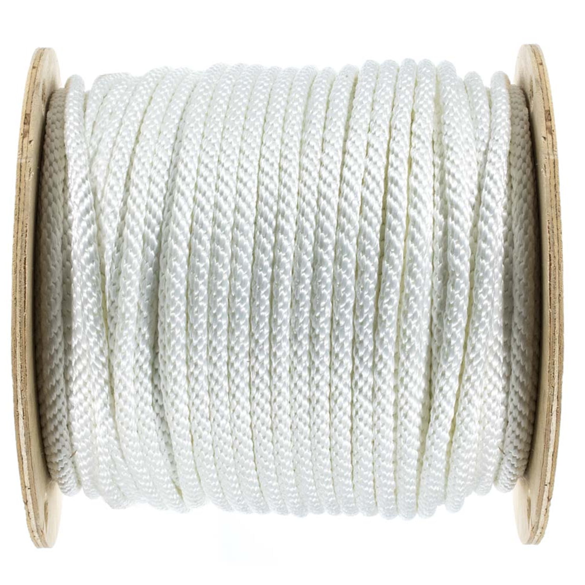 Golberg Solid Braid Black or White Nylon Rope 1/8-inch, 3/16-inch, 1/4 ...