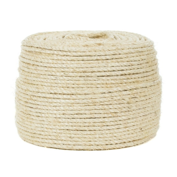Golberg Twisted Sisal Rope Available in 1/4, 5/16, 3/8, 1/2, 3/4, and 1-inch Diameters in Various Lengths