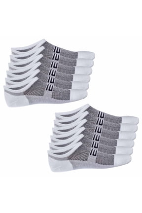 Unisex No Show Socks - 6 Pack Low Cut Cotton Socks with Non-Slide Strips for a Secure Fit - Casual Sock for Low Rise Shoes (Size - Large)