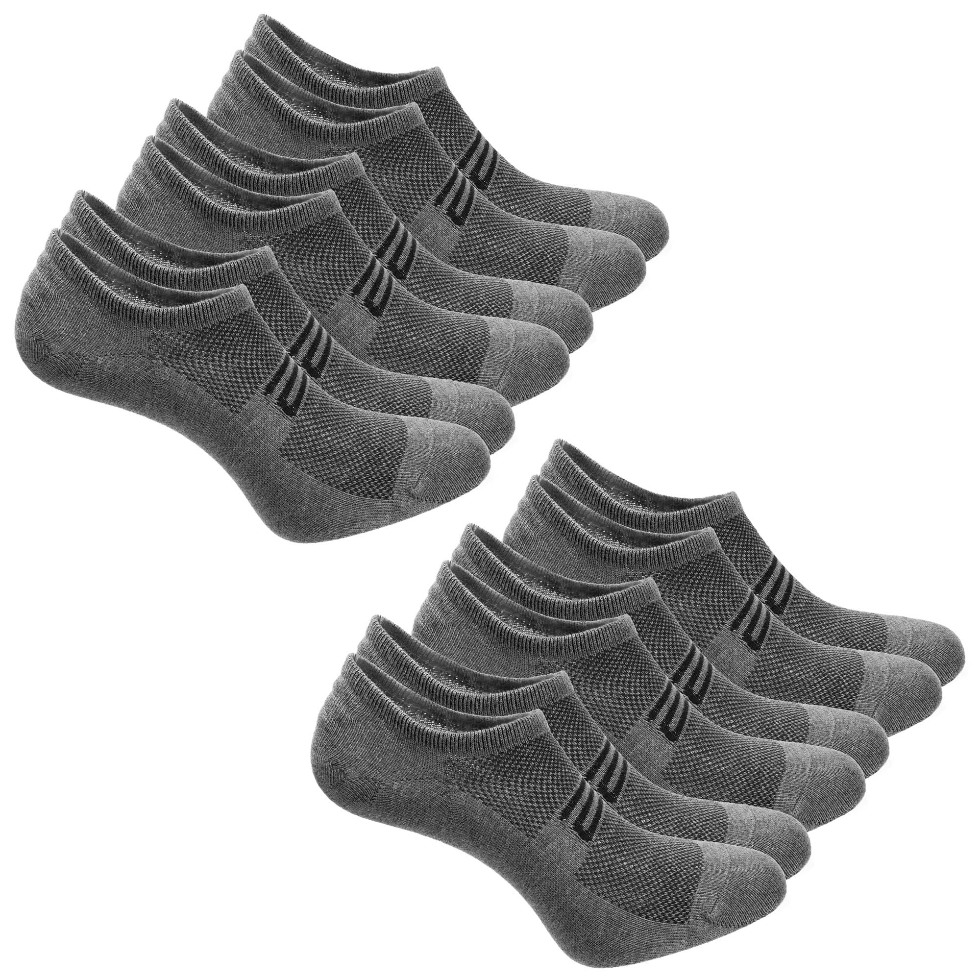 Golberg Unisex No Show Socks - 6 Pack Low Cut Cotton Socks with Non ...