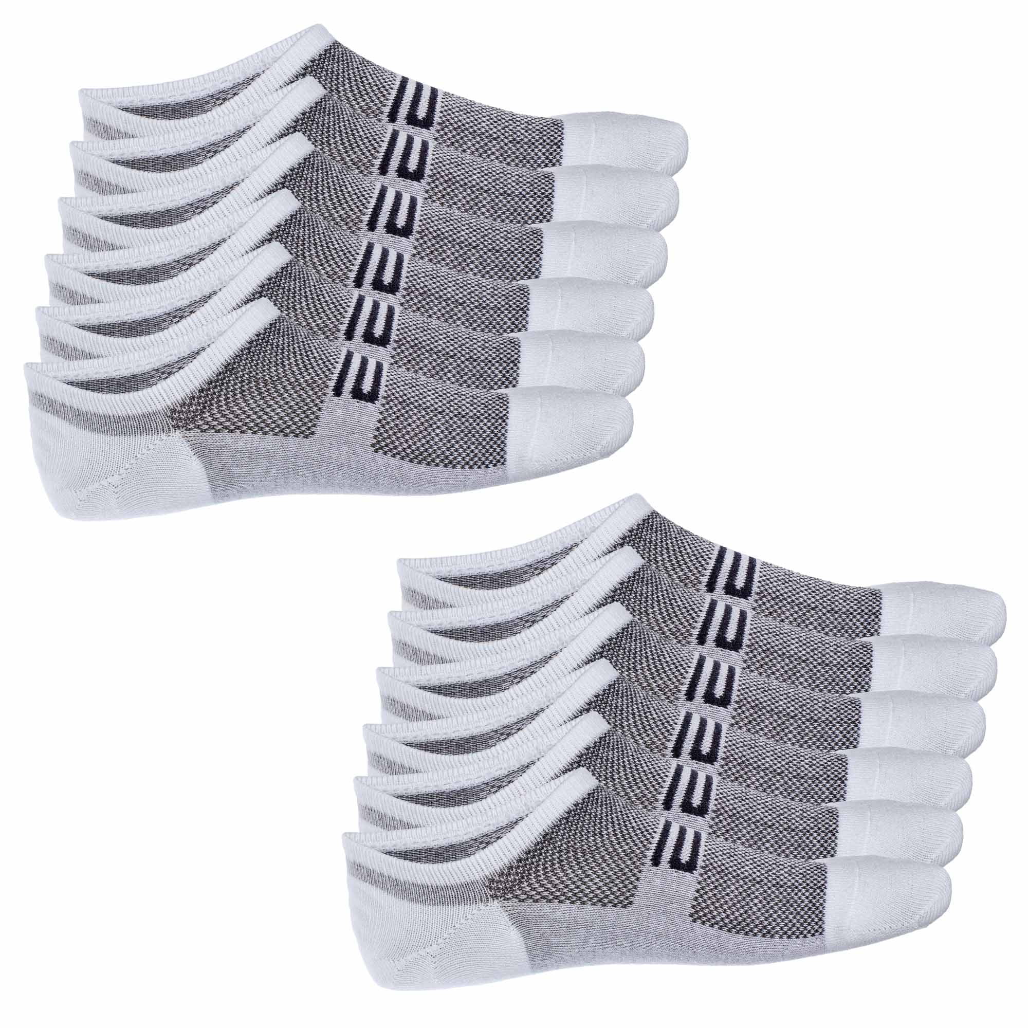 Golberg Unisex No Show Socks - 6 Pack Low Cut Cotton Socks with Non ...