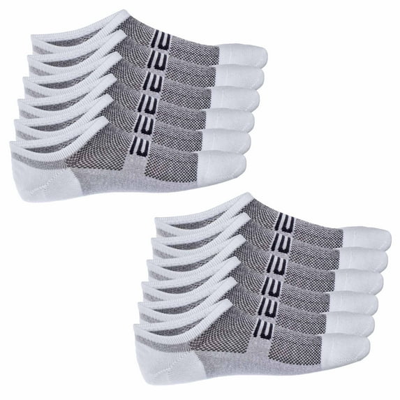 Golberg Unisex No Show Socks - 6 Pack Low Cut Cotton Socks with Non-Slide Strips for a Secure Fit - Casual Sock for Low Rise Shoes (Size - Medium)