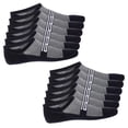 thumbnail image 1 of Golberg Women's Mid-Calf Crew Socks - 6 Pack - Black & Charcoal Gray Sweat Wicking Sock - Cushioned for Comfort for Hiking, Walking, Outdoor Recreation, and Sport (Size - Large), 1 of 5
