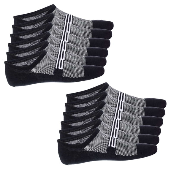 Golberg Women's Mid-Calf Crew Socks - 6 Pack - Black & Charcoal Gray Sweat Wicking Sock - Cushioned for Comfort for Hiking, Walking, Outdoor Recreation, and Sport (Size - Large)