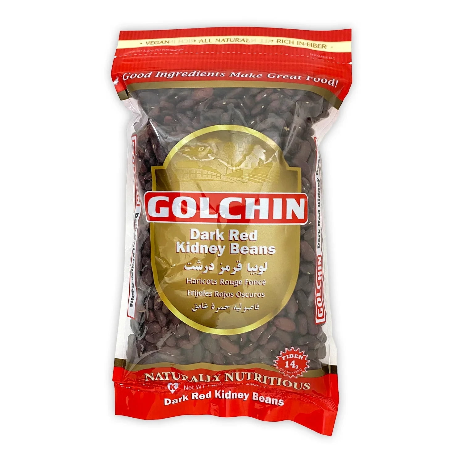 Golchin Dark Red Kidney Beans - Loobia Ghermez - لوبیا قرمز درشت