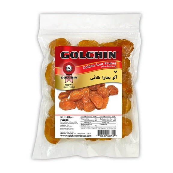 Golchin Golden Sour Prunes, 8 Ounce