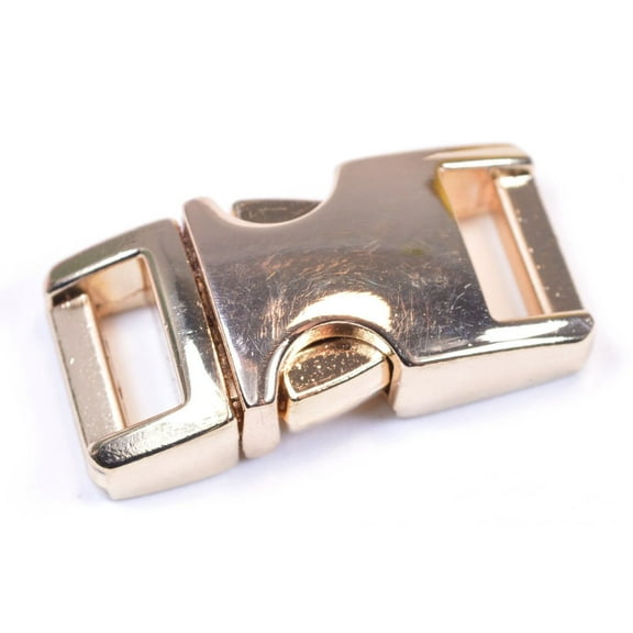 Gold 1/2" Metal Buckles for Paracord Leather Work - 5 Pack