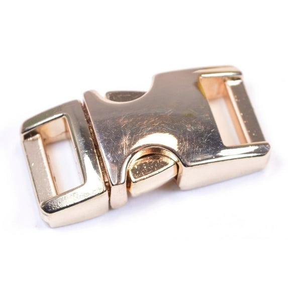Gold 1/2" Metal Buckles for Paracord Leather Work - 5 Pack