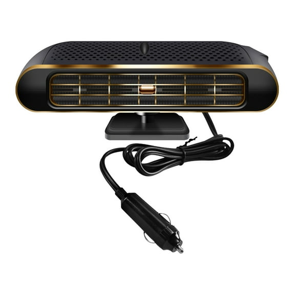 Gold 12V 120W Car Heater For Defrosting And Mist Removal Portable Heating Device For Vehicles Quick Warm Up For Winter Use In Cars Trucks And Suv Models