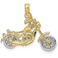 thumbnail image 1 of Gold 14k Two-tone 3-D Moveable Motorcycle Charm - 16.78mm, 1 of 7