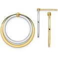 thumbnail image 1 of Gold 14k Two-tone Circle Front and Back Post Earrings - 22mm, 1 of 6