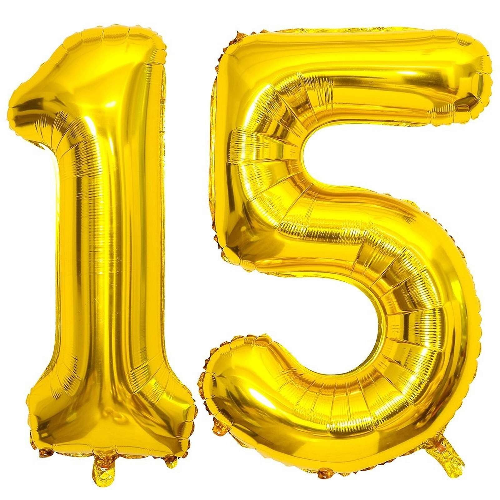 40 Inch Number Balloon Foil Balloon Number 15 Jumbo Giant Balloon Number 15 Balloon For 15th Birthday Party Decoration Wedding Anniversary Graduation