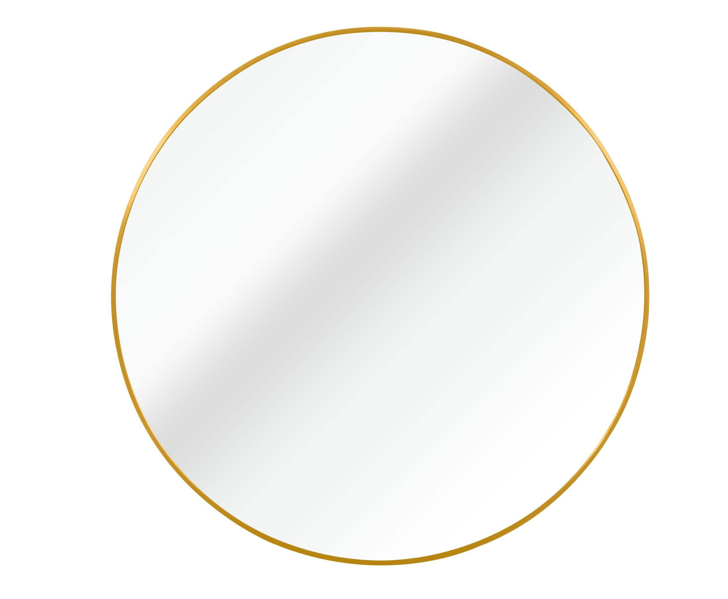 Gold 16 Inch Round Metal Bathroom Mirror