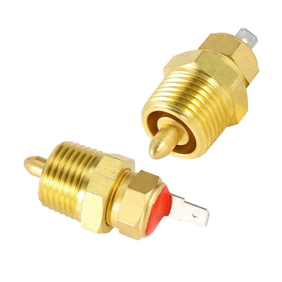 Gold 185 to 175 Degree Electric Engine 3/8 Inch Cooling Fan Thermostat Switch with Hexagonal Nut Engine Fan Switch Fitment