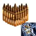 thumbnail image 1 of Gold 20 PCS M12X1.25 Lug Nuts Spiked Extended Tuner Aluminum Wheels Rims Cap Mi2KA, 1 of 5