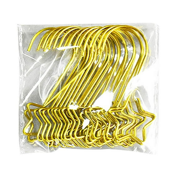 Gold 20-Pack 50Mm Christmas Tree Hooks, 4-Color Metal Hangers For Ornaments Stockings, Heavy Duty Replacement