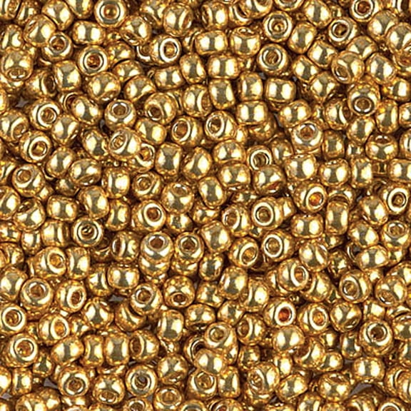 Gold 22 Grams Miyuki Round Rocailles 8/0 Seed Bead Duracoat Galvanized Approx 22 Gram Tube