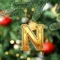 thumbnail image 1 of Gold 26 Letter Ornaments for Christmas Tree Decoration - Personalized Hanging Pendant Xmas Alphabet for DIY Craft Ornaments (A), 1 of 7