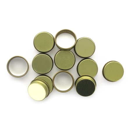 Gold 28mm Metal Screw Caps, 50ct