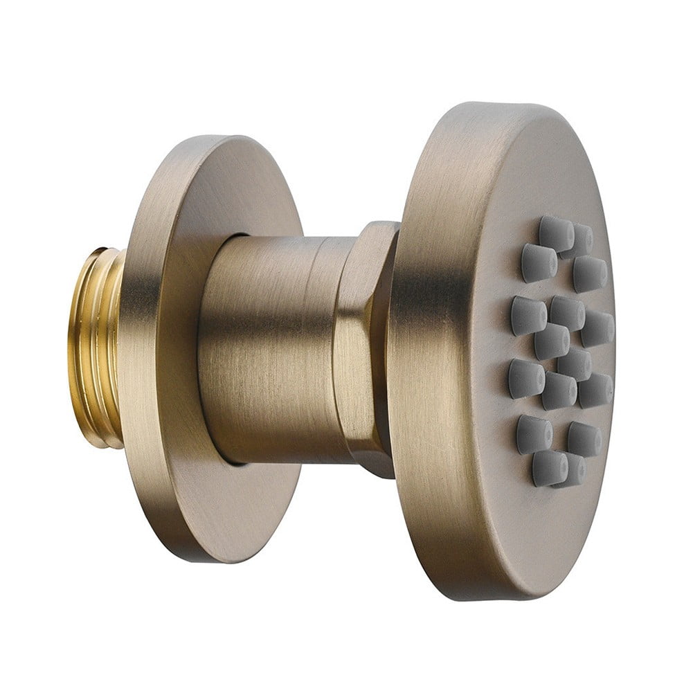 Gold 2Inch Adjustable Body Round Rotatable Shower Head Massage Spa Side