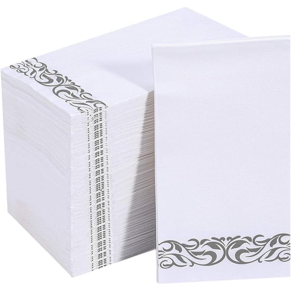 Gold 3-Ply Paper Dinner Napkins, 200 Count - Premium Disposable Guest Towels, 13x15.7 Inches Unfolded, Soft & Absorbent for Weddings, Parties, Events