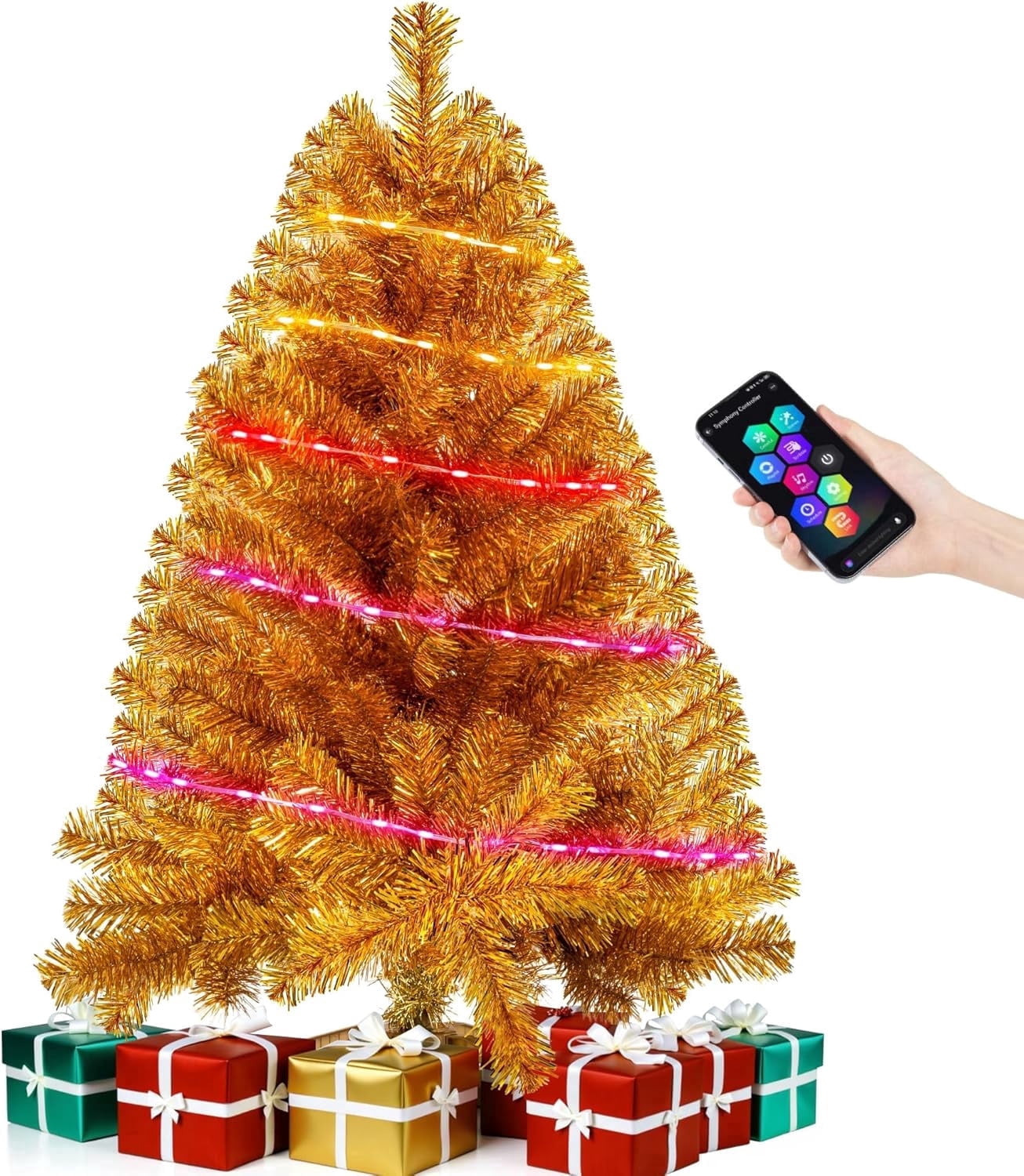 Gold Christmas Trees in Christmas Trees by Color - Walmart.com