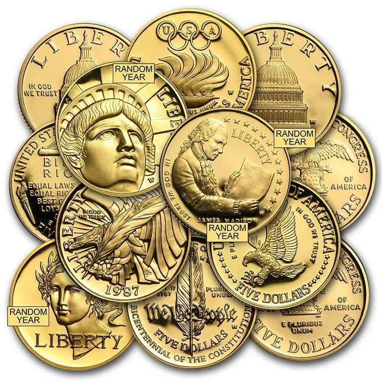 U.S. Mint Gold $5 Commemorative Bullion Coin BU/Proof (AGW